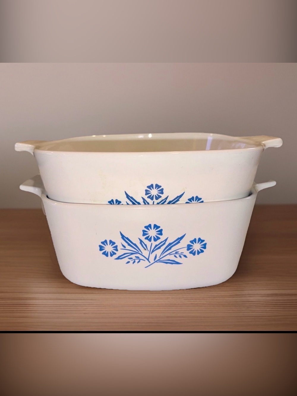 Set Authentic Blue Cornflower Corningware, 1.5 & 1.75 Quarts